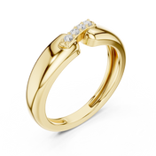 Diagonal Four Mens Ring — 0.07ct