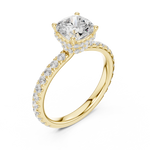 Load image into Gallery viewer, Celeste 1.50ct Cushion Diamond Halo Engagement Ring
