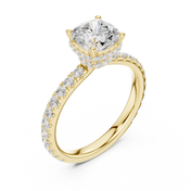 Celeste 1.50ct Cushion Diamond Halo Engagement Ring