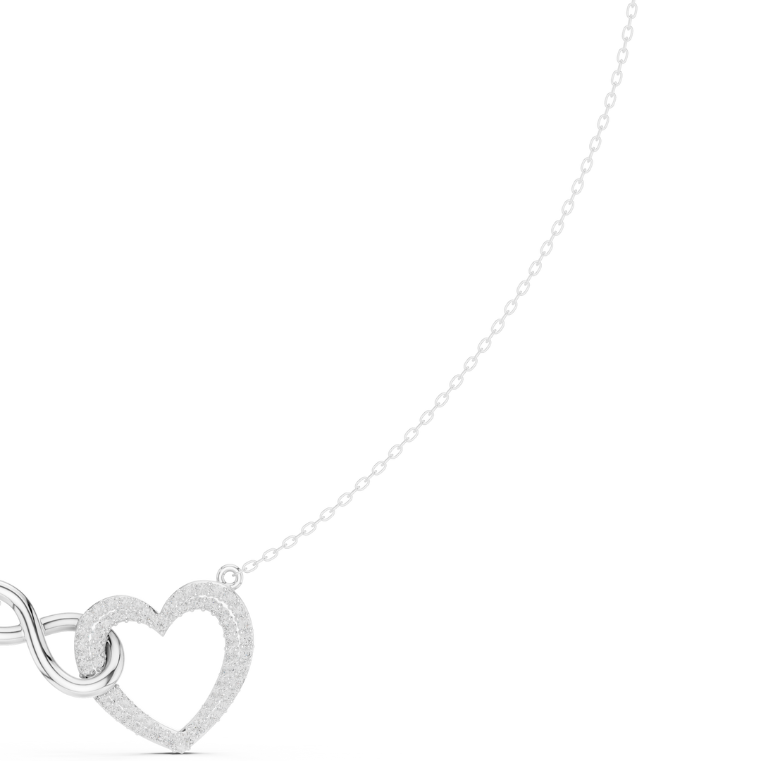 Infinity Heart Pendant Necklace — 0.88ct