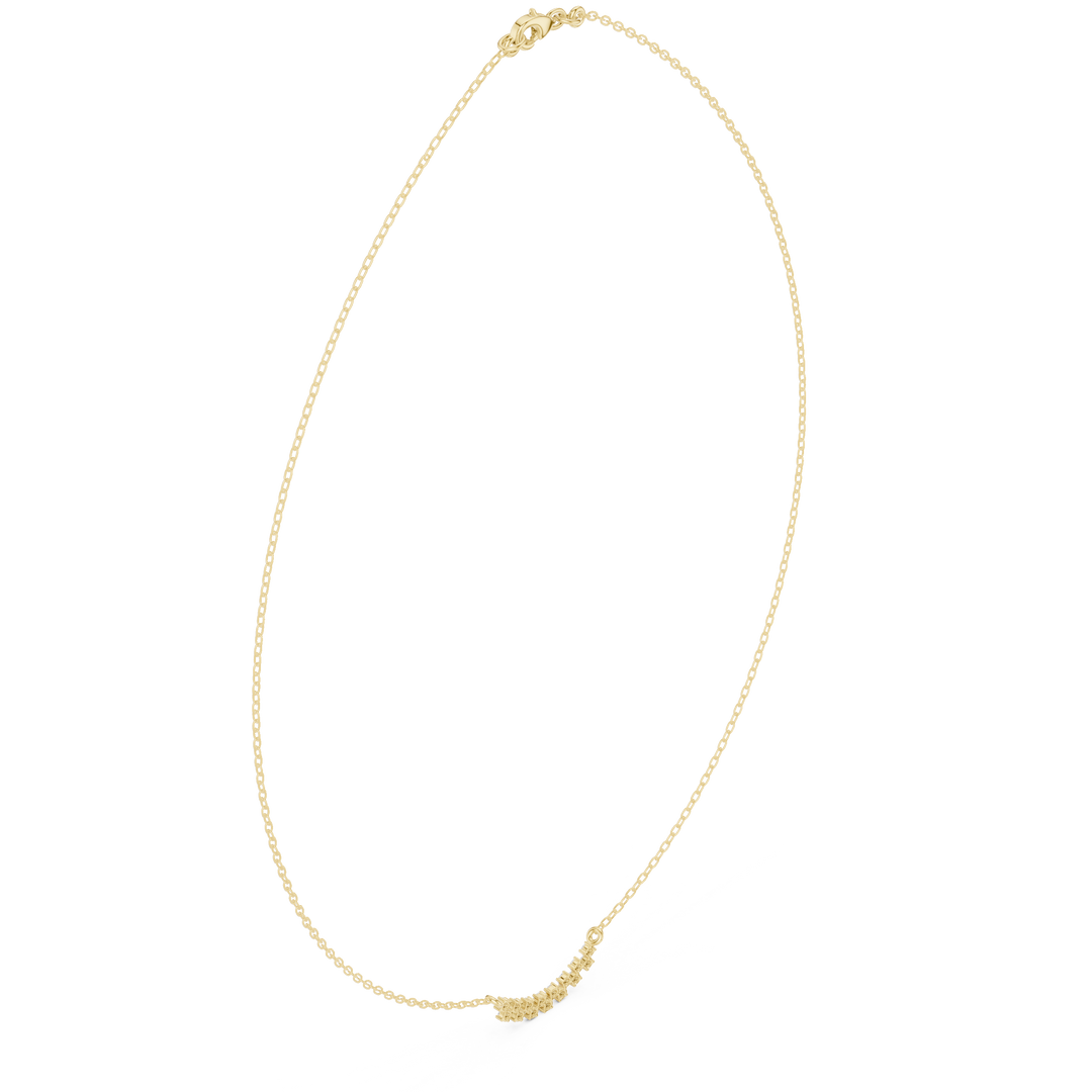 Diamond Crescent Pendant Necklace — 0.23ct