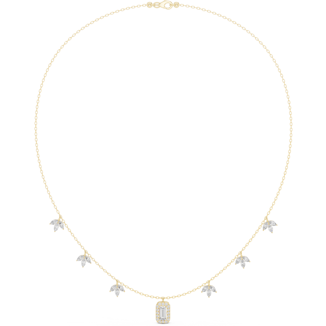 Botanical Leaf Pendant Necklace — 1.73ct