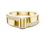Load image into Gallery viewer, Geometric Sweep Mens Ring — 0.18ct
