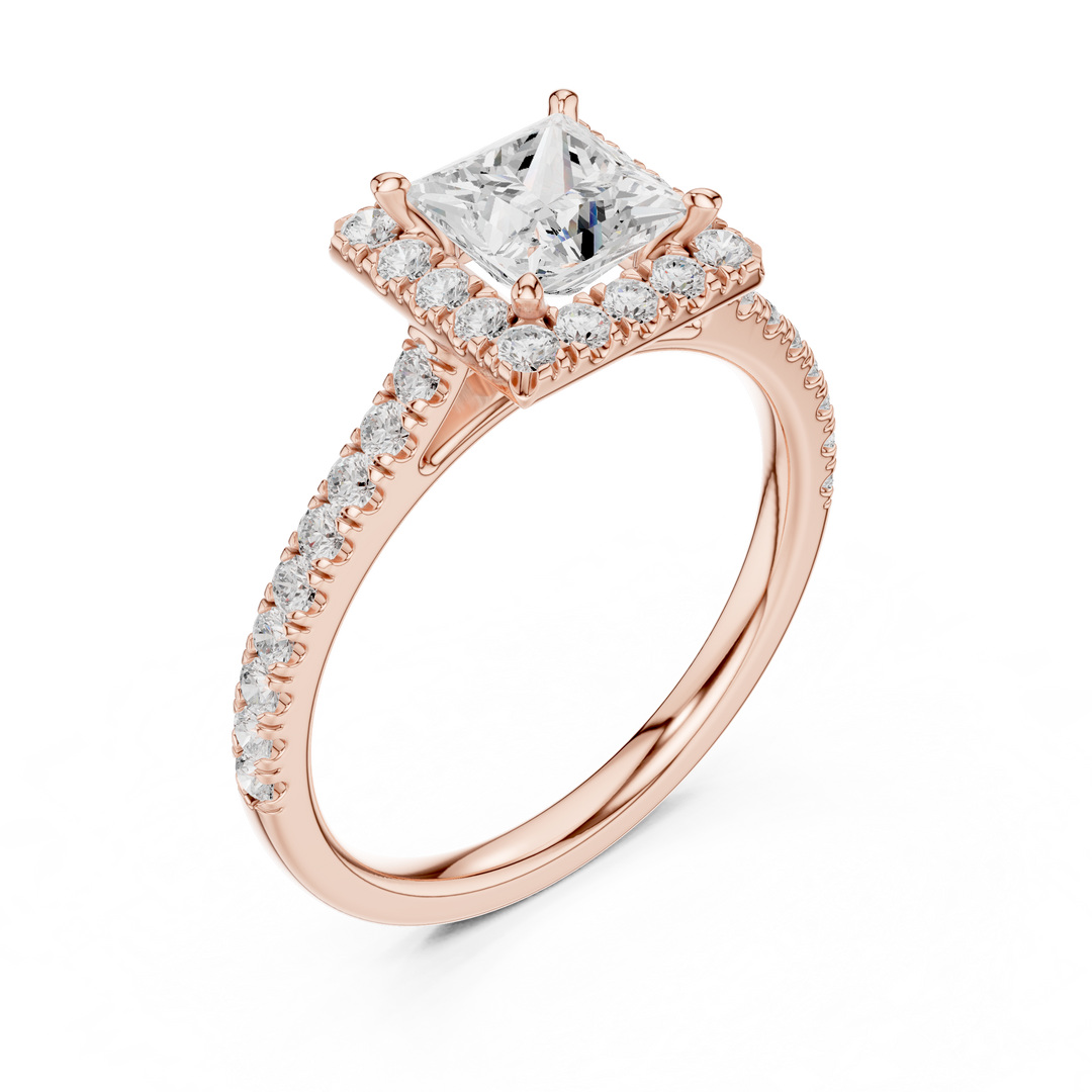 Inès 1.04ct Princess Cut Diamond Ring