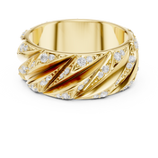 Twisted Rope Mens Ring — 0.63ct
