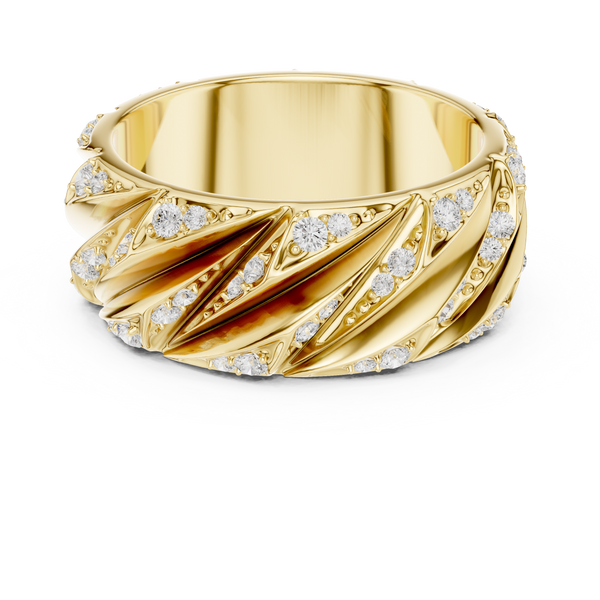 Twisted Rope Mens Ring — 0.63ct