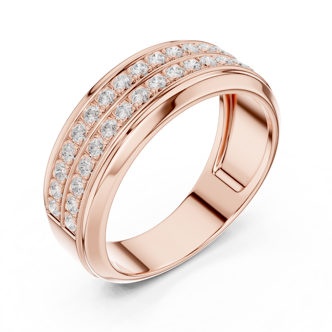 Dual Eternity Mens Ring — 0.57ct