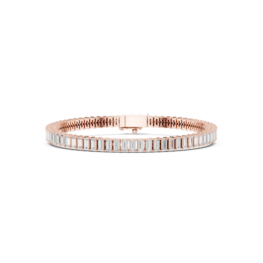 Full Baguette Link Men's Bracelet — 3.46ct
