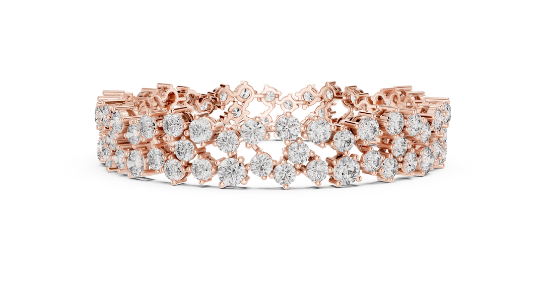 Three-Row Graduated Bracelet — 14.45ct