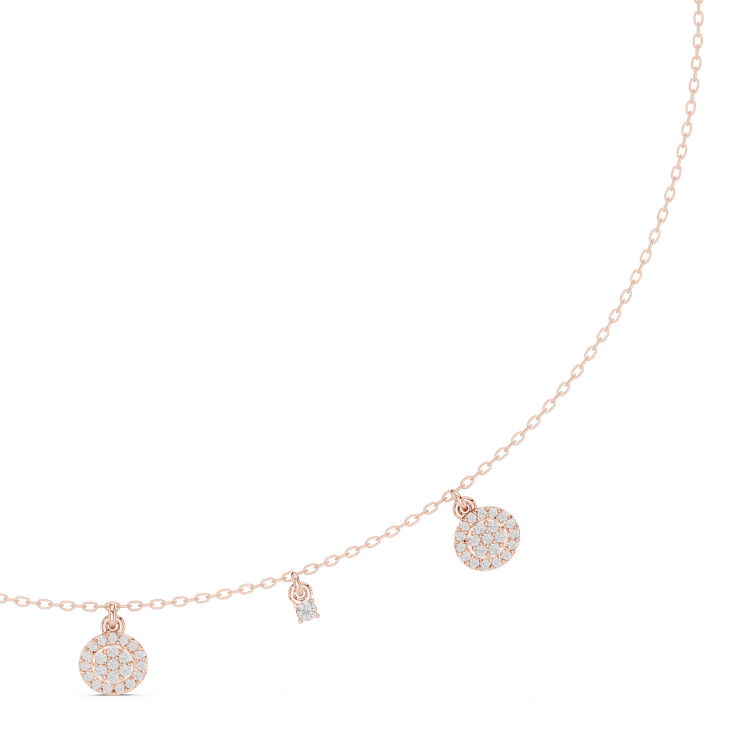 Hexagonal Cluster Necklace — 0.38ct