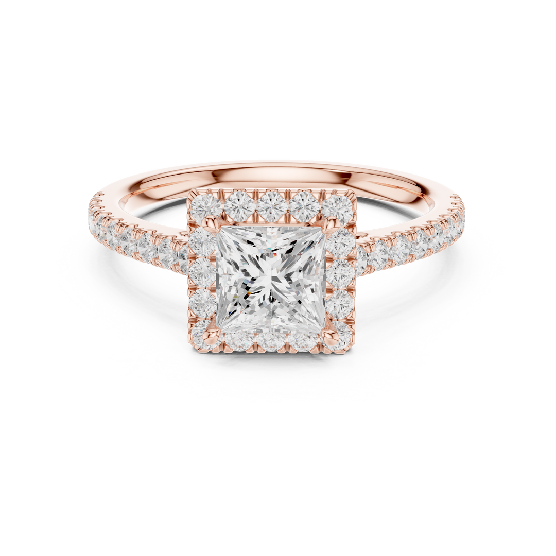 Inès 1.04ct Princess Cut Diamond Ring