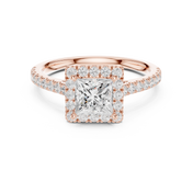 Inès 1.04ct Princess Cut Diamond Ring