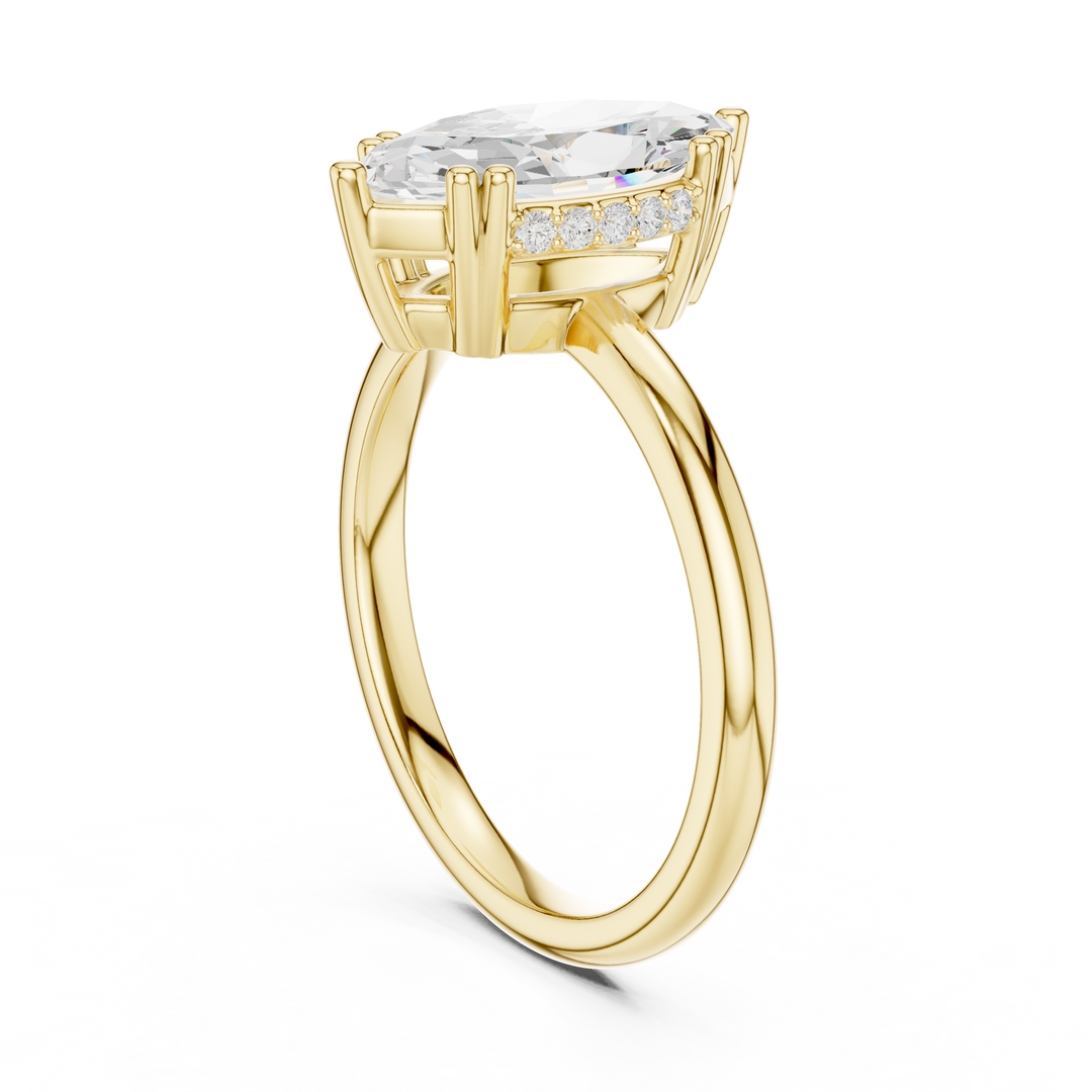 Fantaisie Marquise Diamond Accent Ring
