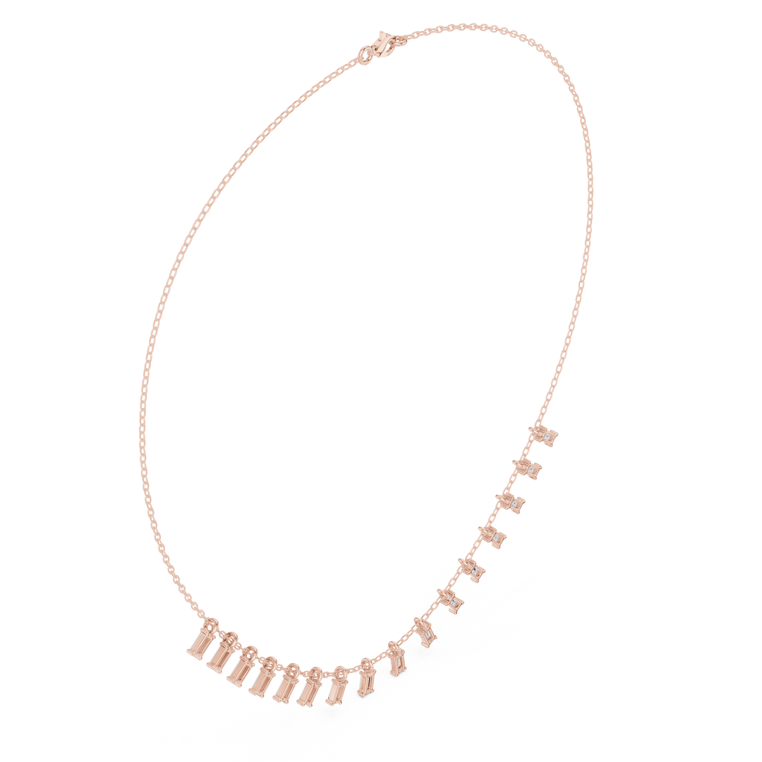 Graduated Baguette Tennis Necklace — 1.74ct