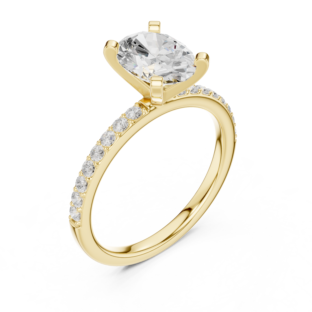 Silhouette 2.00ct Oval Diamond Ring
