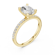 Silhouette 2.00ct Oval Diamond Ring