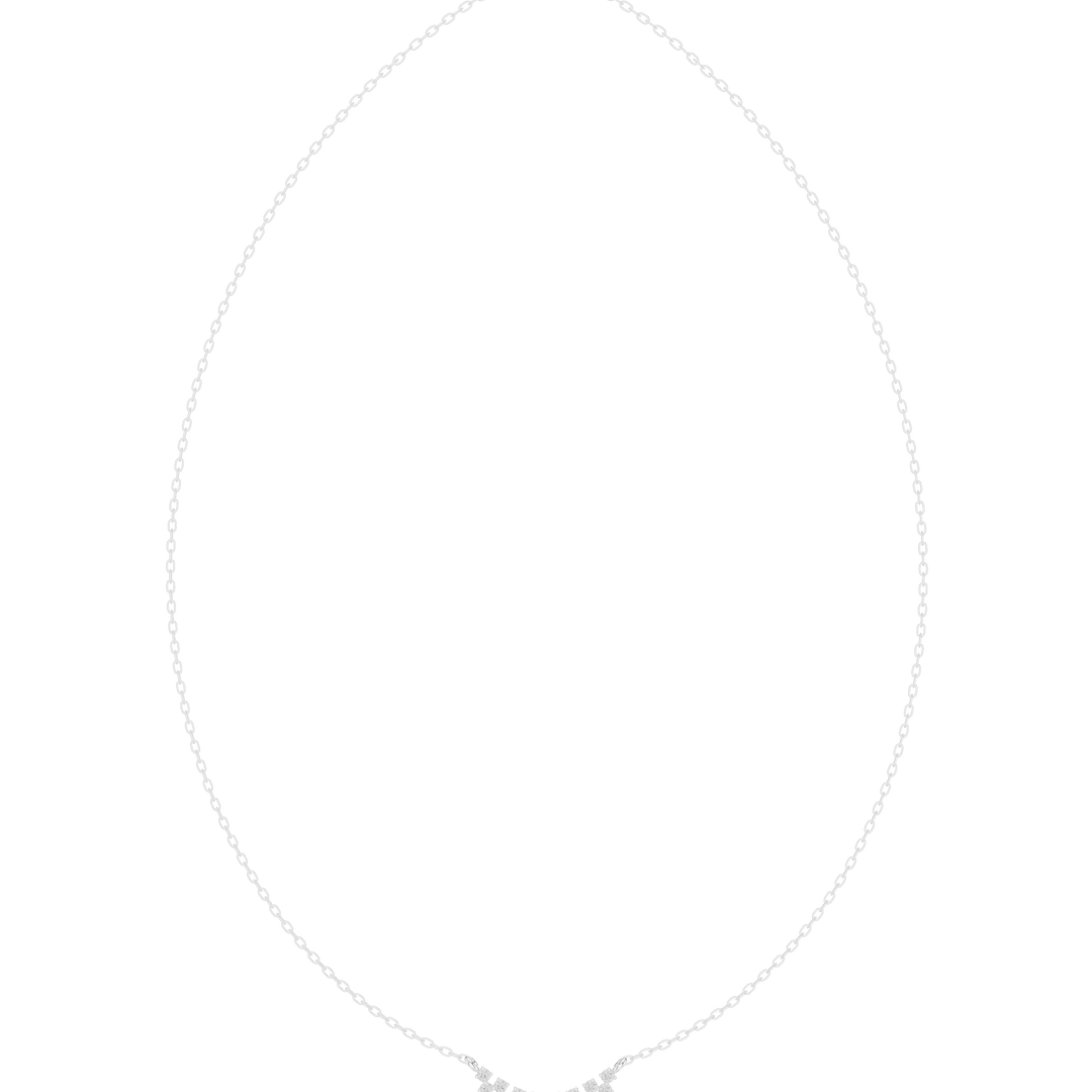 Diamond Crescent Pendant Necklace — 0.23ct