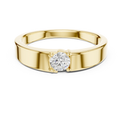 Tapered Solitaire Mens Ring — 0.30ct