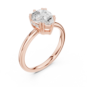 Petal Pear Shape Diamond Accent Ring