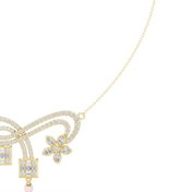 Ornate Scroll Floral Necklace — 3.01ct
