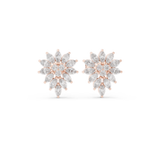 Helia Diamond Halo Stud Earrings