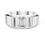 Load image into Gallery viewer, Angular Channel Mens Ring — 0.95ct
