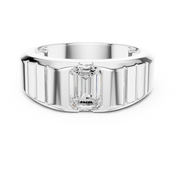 Angular Channel Mens Ring — 0.95ct