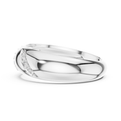 Curved Pavé Mens Ring — 0.13ct