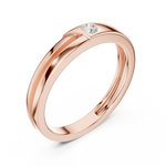 Load image into Gallery viewer, Flush Solitaire Mens Ring — 0.07ct
