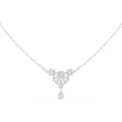 Floral Teardrop Drop Pendant — 0.29ct