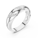 Load image into Gallery viewer, Curved Pavé Mens Ring — 0.13ct
