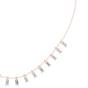 Graduated Baguette Tennis Necklace — 1.74ct