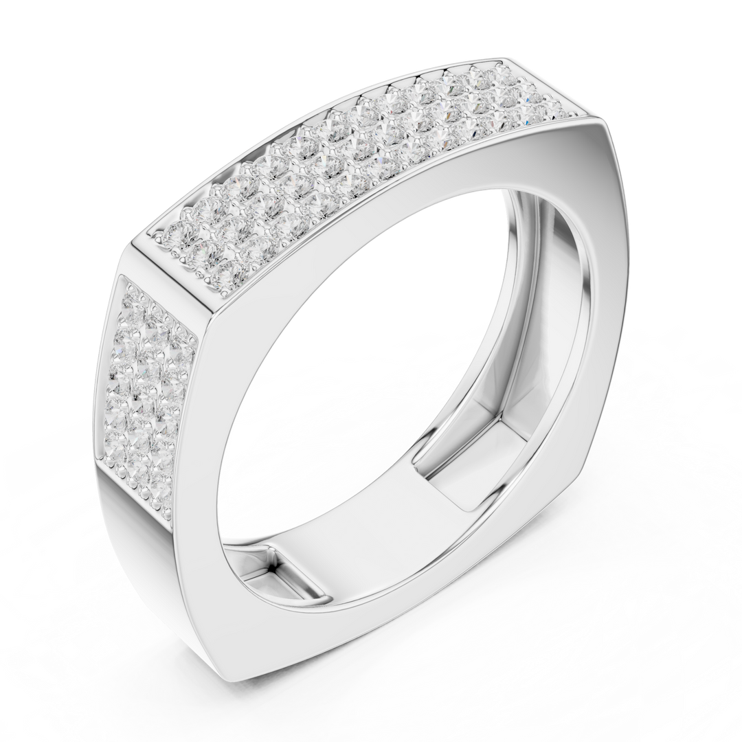 Pavé Surface Mens Ring — 0.53ct