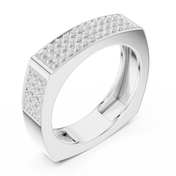 Pavé Surface Mens Ring — 0.53ct