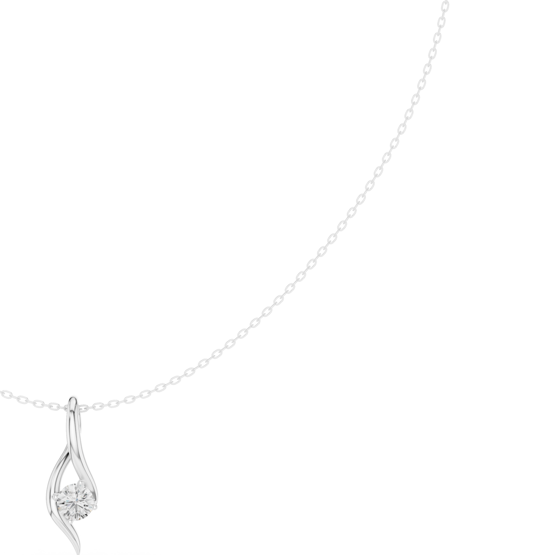 Sculptural Curved Necklace — 0.50ct