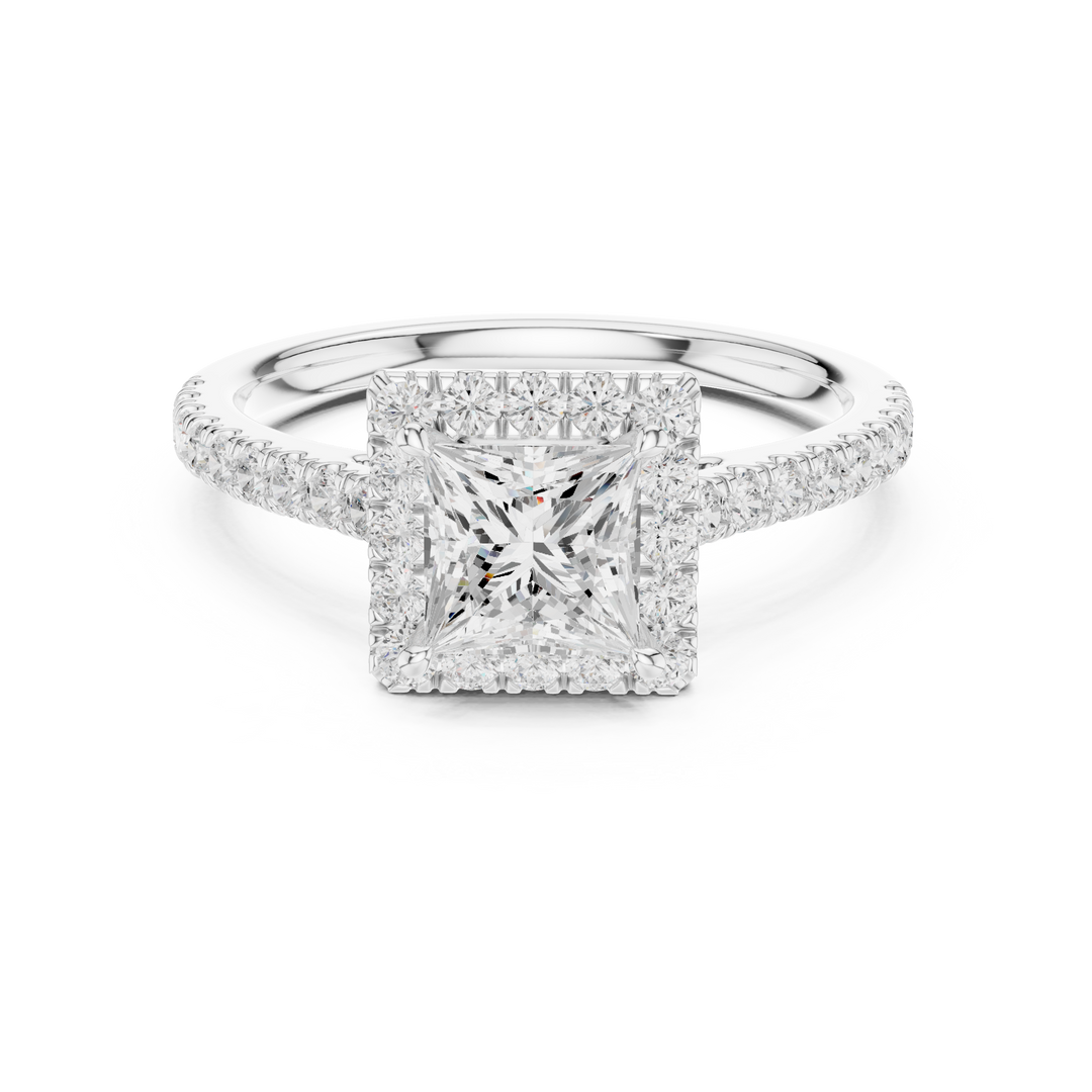 Inès 1.04ct Princess Cut Diamond Ring