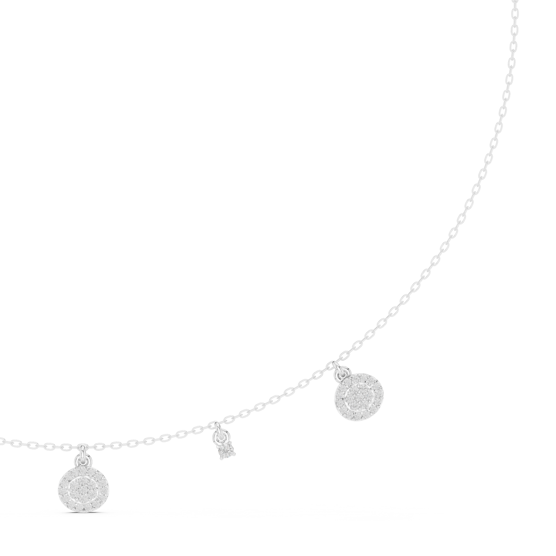 Hexagonal Cluster Necklace — 0.38ct
