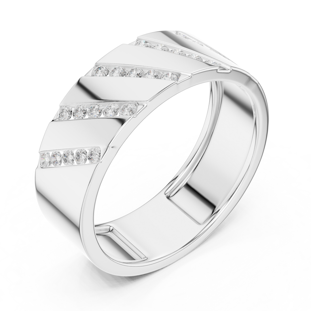 Channel Eternity Mens Ring — 0.25ct