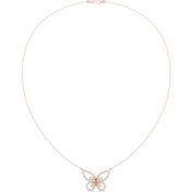 Diamond Butterfly Pendant Necklace — 0.73ct