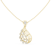 Triple Wire Teardrop Pendant — 0.69ct