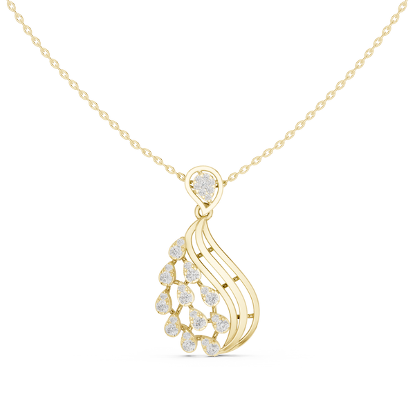 Triple Wire Teardrop Pendant — 0.69ct