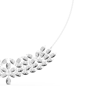 Peacock Fan Choker Necklace — 4.24ct