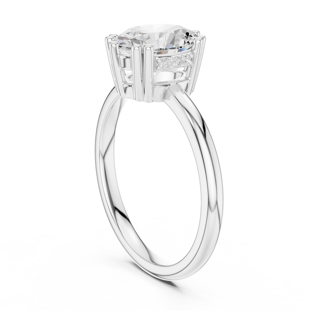 Rosalind Oval Diamond Accent Ring