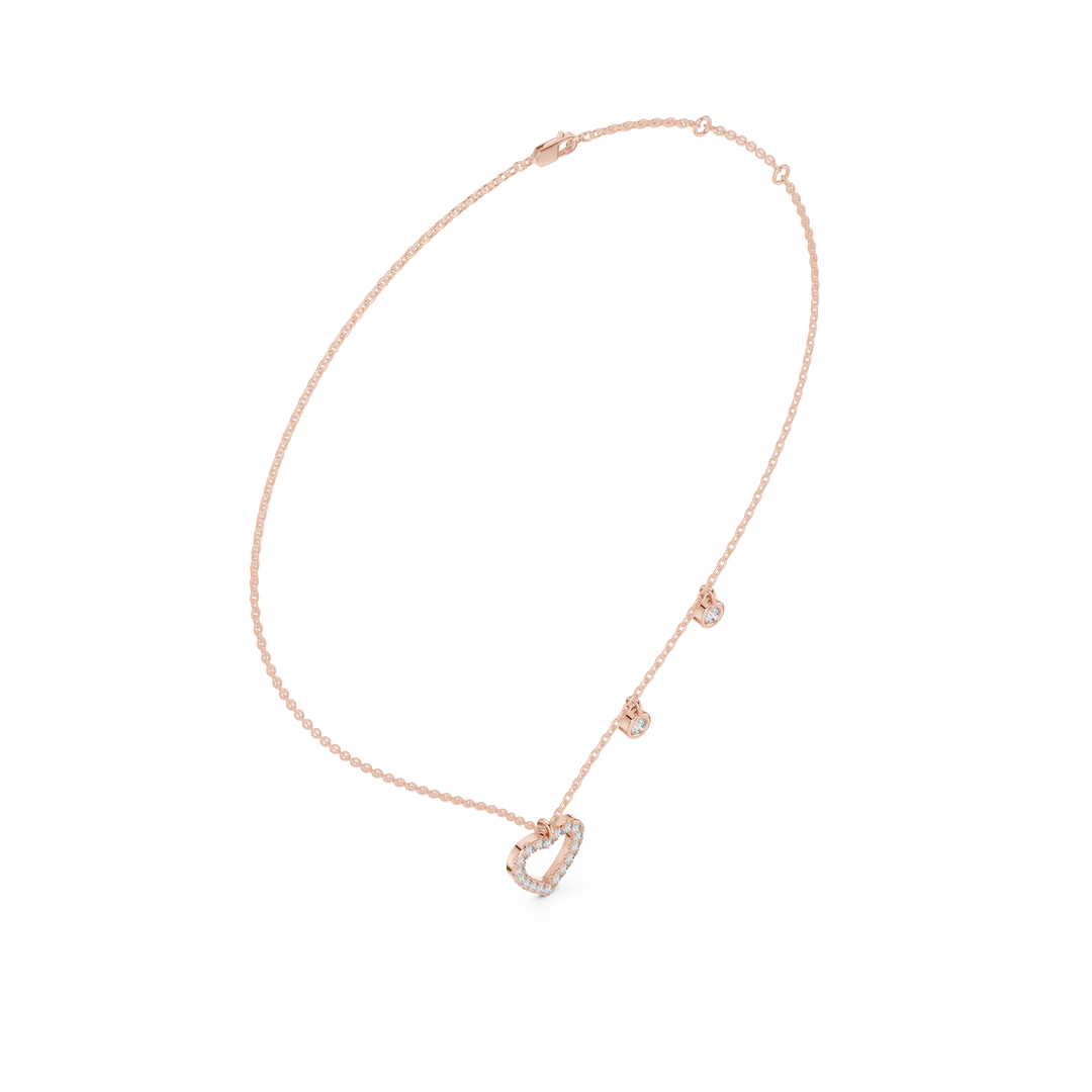 Double Heart Necklace — 0.48ct