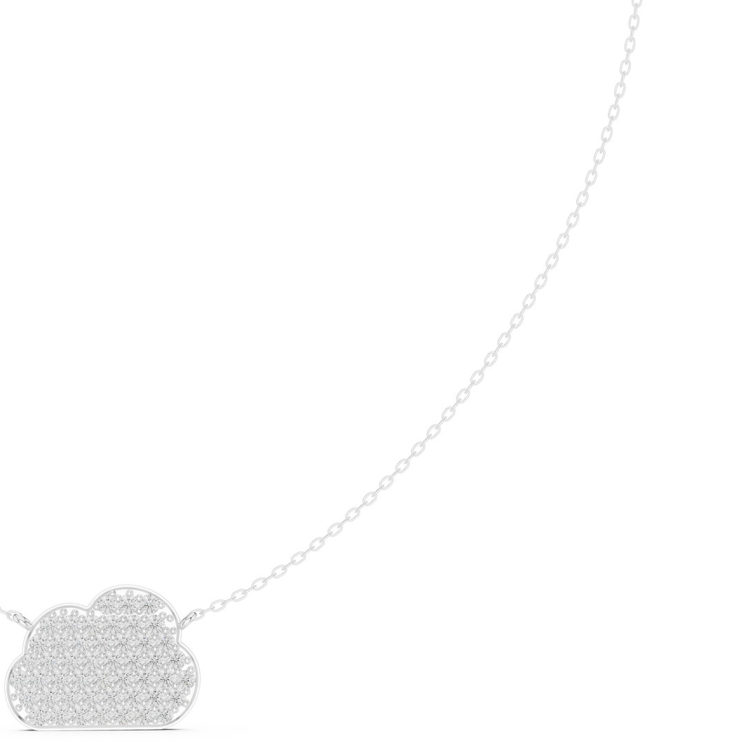 Cloud Pavé Pendant Necklace — 1.64ct