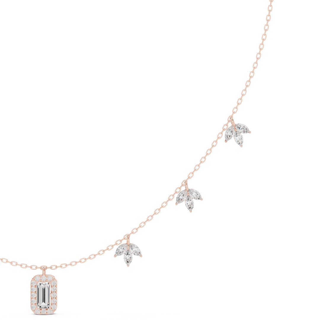 Botanical Leaf Pendant Necklace — 1.73ct