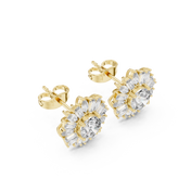 Celestia Diamond Halo Stud Earrings