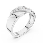 Load image into Gallery viewer, Graduated Diagonal Mens Ring — 0.14ct
