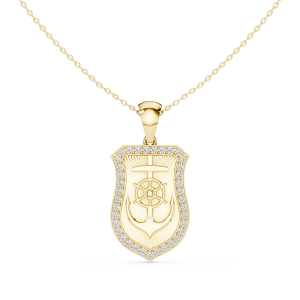 Shield Anchor Pendant — 1.11ct