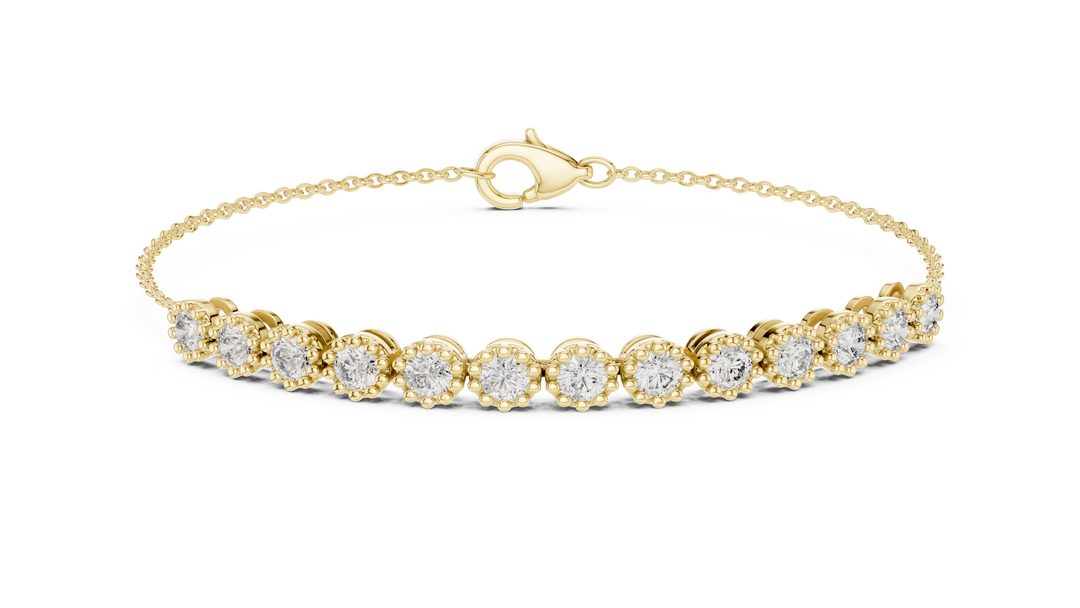 Diamond Cluster Charm Bracelet — 1.43ct